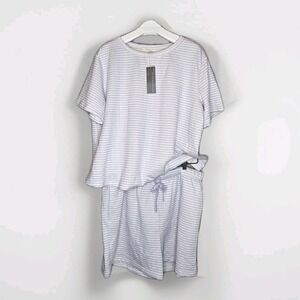 Berkshire Homewear Triple Knit 2 PC Shorts Lounge Pajama Set Sz XL Purple